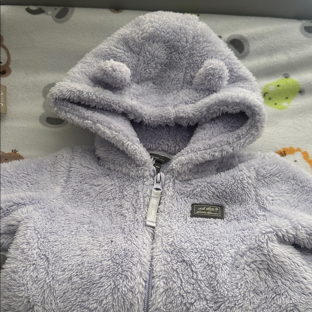 Eddie Bauer Light Gray Fleece Jacket 18m